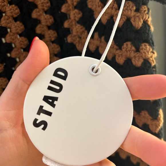 Staud Mabel Top Black & Tan Seashore Stripe - Picture 3 of 5